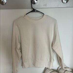 Athleta Off-White Forever Fleece Sweatshirt
